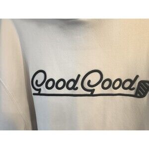 Good Good Golf Hoodie Mens 2XL Cream Fleece Pullover Sweatshirt Script Logo XXL